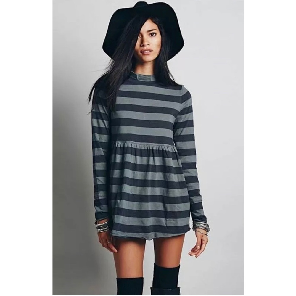 FREE PEOPLE Mod About It Grunge Babydoll Dress Top